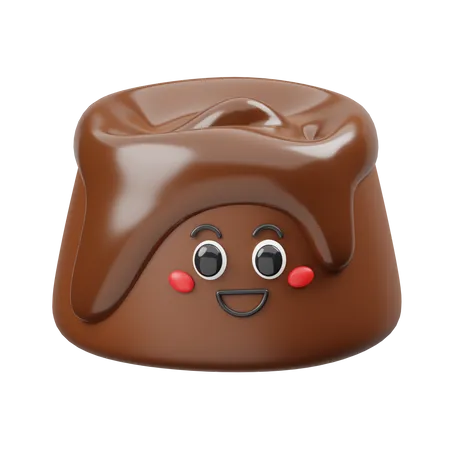 Pastel de ponche de chocolate  3D Icon