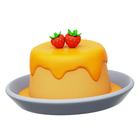 Pastel de pudín  3D Icon