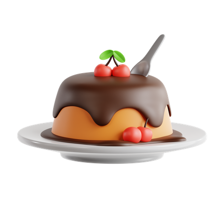 Pastel de pudín  3D Icon