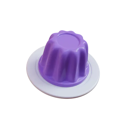 Pastel de pudín  3D Icon