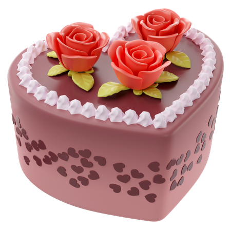 Pastel de rosas  3D Icon