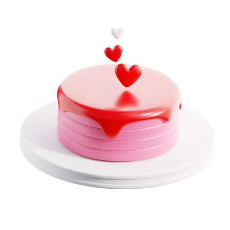 Pastel de san valentin  3D Icon