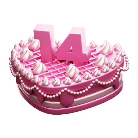 Pastel de san valentin  3D Icon