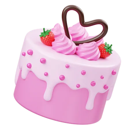 Pastel de san valentin  3D Icon