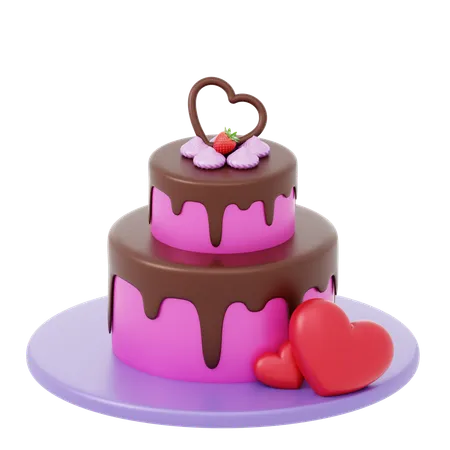 Pastel de san valentin  3D Icon