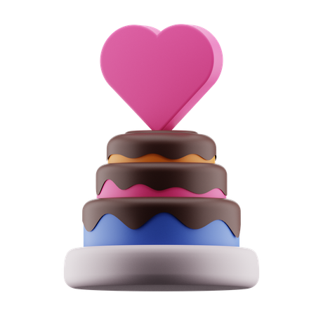 Pastel de san valentin  3D Icon