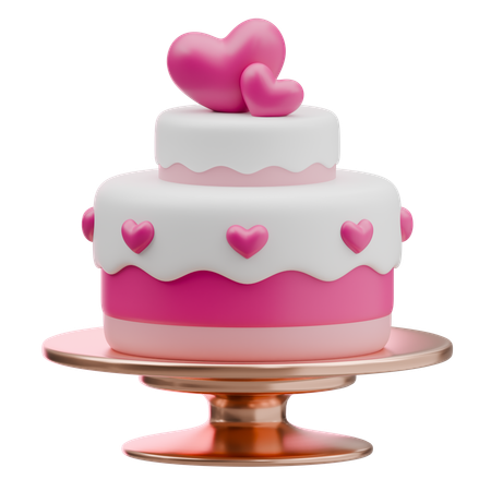 Pastel de san valentin  3D Icon