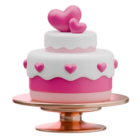 Pastel de san valentin  3D Icon