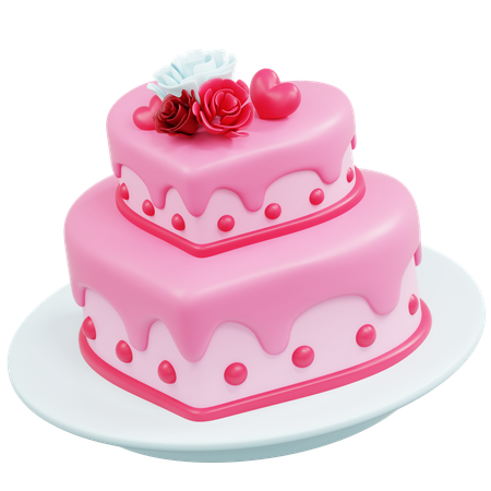 Pastel de san valentin  3D Icon