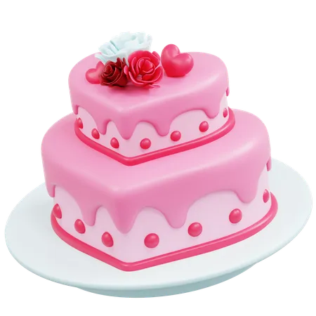 Pastel de san valentin  3D Icon