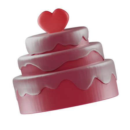 Pastel de san valentin  3D Icon