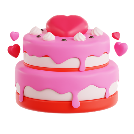 Pastel de san valentin  3D Icon