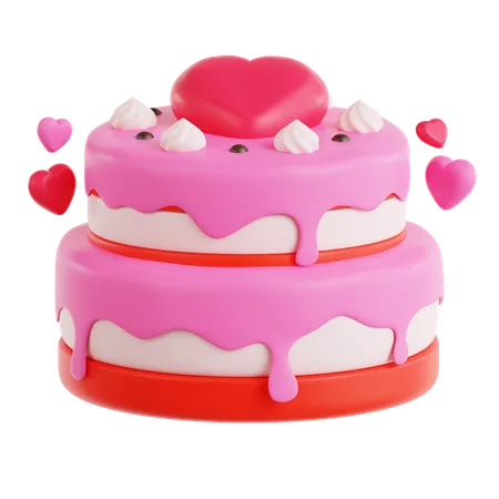 Pastel de san valentin  3D Icon