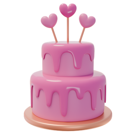 Pastel de san valentin  3D Icon