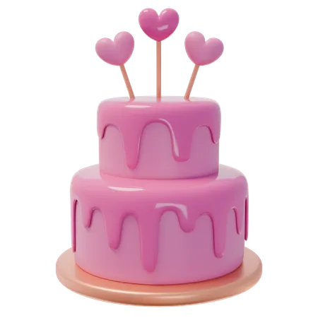 Pastel de san valentin  3D Icon