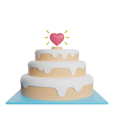 Pastel de san valentin  3D Icon