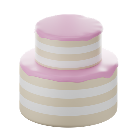 Pastel de vainilla  3D Icon