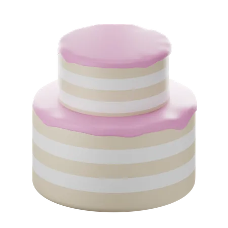 Pastel de vainilla  3D Icon