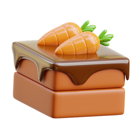 Pastel de zanahoria  3D Icon
