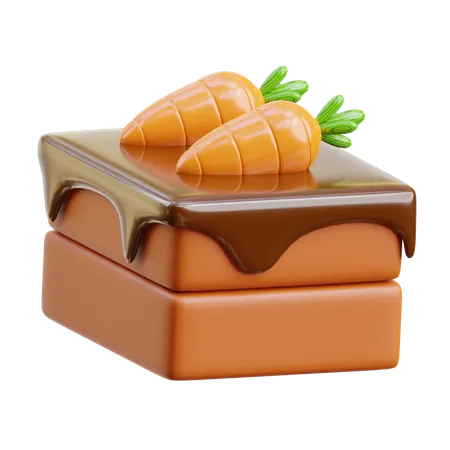 Pastel de zanahoria  3D Icon