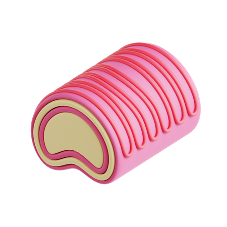 Pastel de rollo  3D Icon