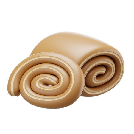 Pastel de rollo  3D Icon