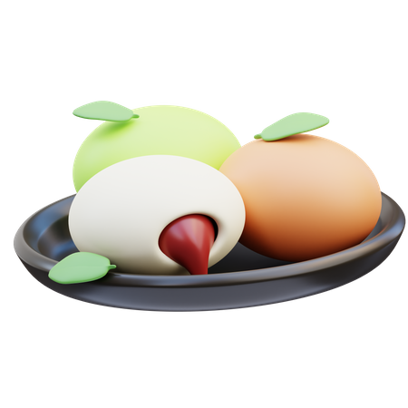 Pastel de mochi  3D Icon