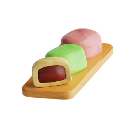 Pastel de mochi  3D Icon