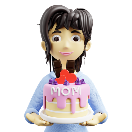 Pastel para mamá  3D Icon