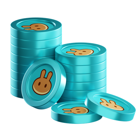 Pilas de monedas de pastel  3D Icon