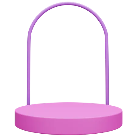 Pastel pink purple podium  3D Illustration