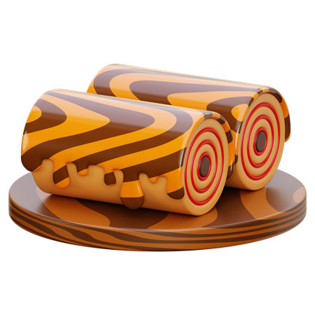 Rollo de pastel  3D Icon