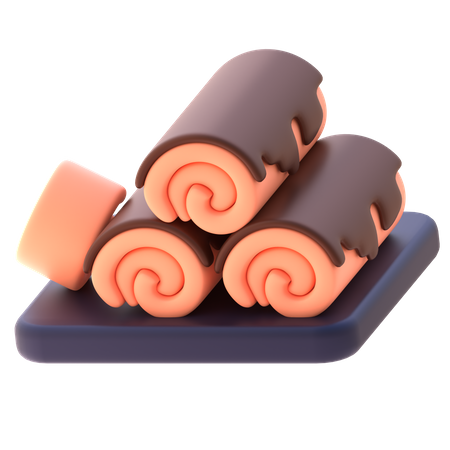 Rollo de pastel  3D Icon