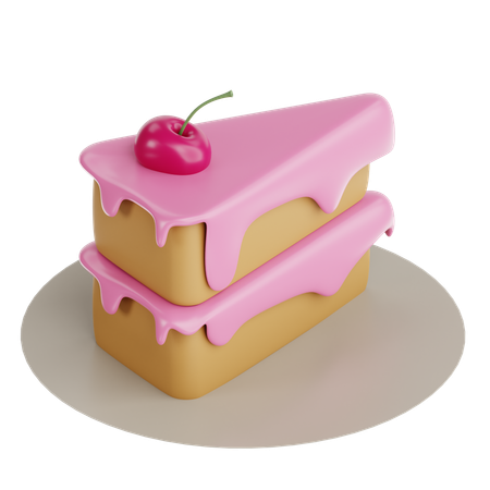 Pastel rosa  3D Icon