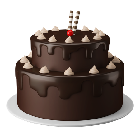 Torta del bosque negro  3D Icon