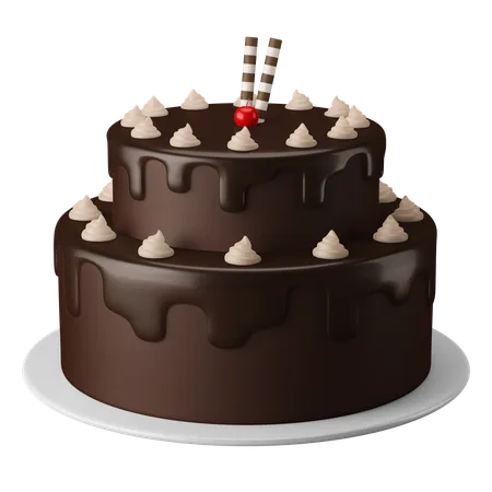 Torta del bosque negro  3D Icon