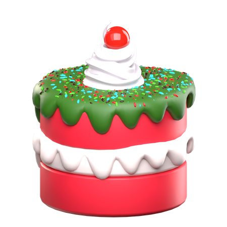 Pastel de terciopelo rojo  3D Icon