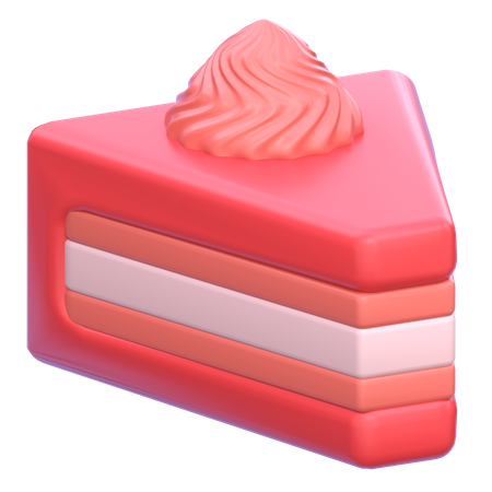 Pastel de terciopelo rojo  3D Icon