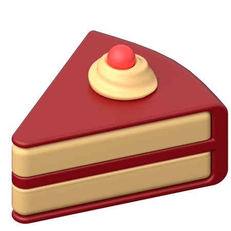 Pastel de terciopelo rojo  3D Icon