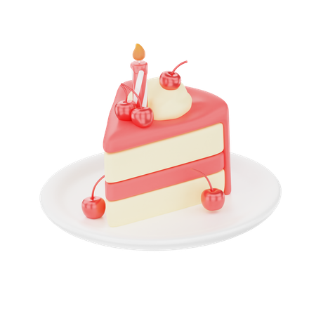 Pedazo de pastel  3D Icon