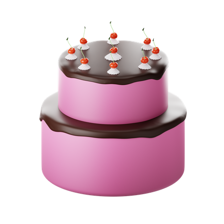 Pastel de vela  3D Icon