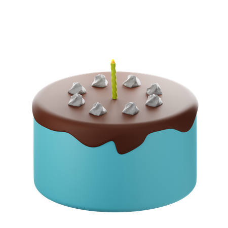 Pastel de vela  3D Icon