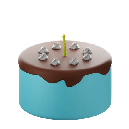 Pastel de vela  3D Icon