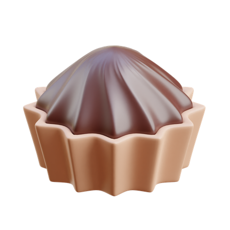 Magdalena de chocolate  3D Icon