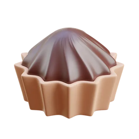 Magdalena de chocolate  3D Icon