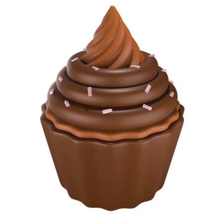 Magdalena de chocolate  3D Icon