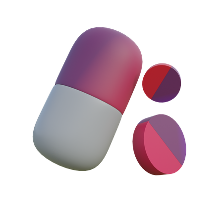 Pastillas  3D Illustration