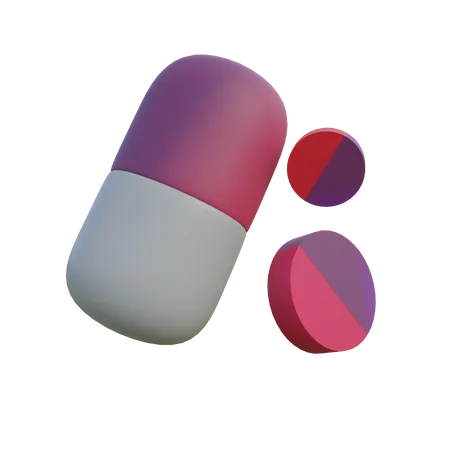 Pastillas  3D Illustration