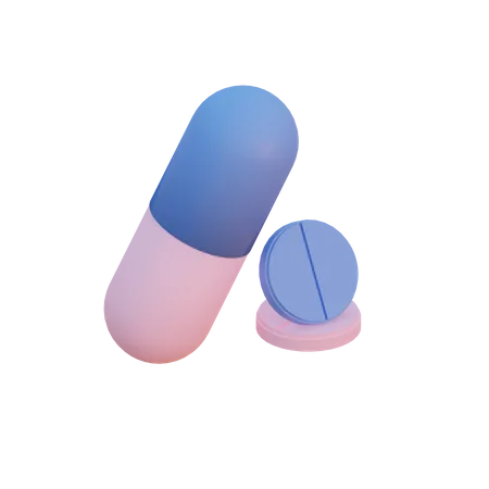 Pastillas  3D Illustration