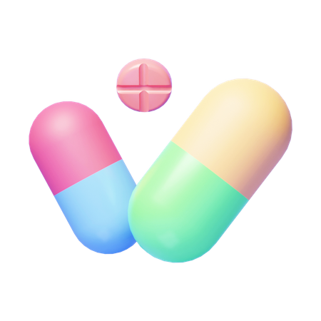 Pastillas  3D Icon